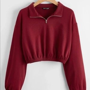 zipper half placket pullover